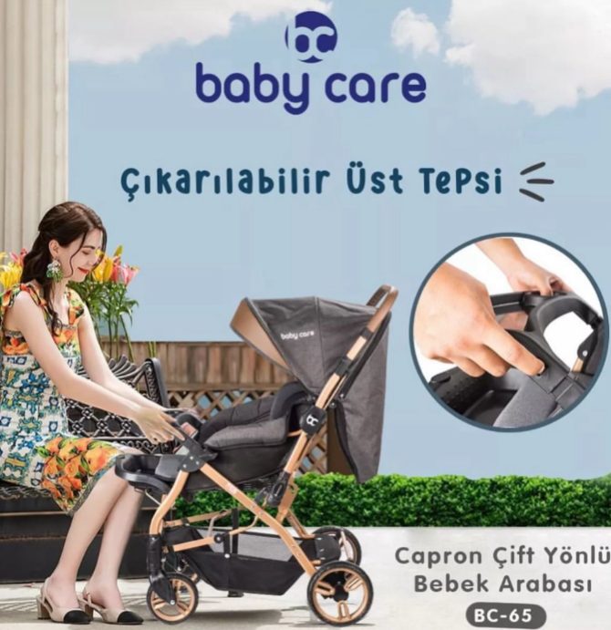 Baby Care Capron Kapanınca Yerde Sabit Duran Çift Yönlü Bebek Arabası - Görsel 5