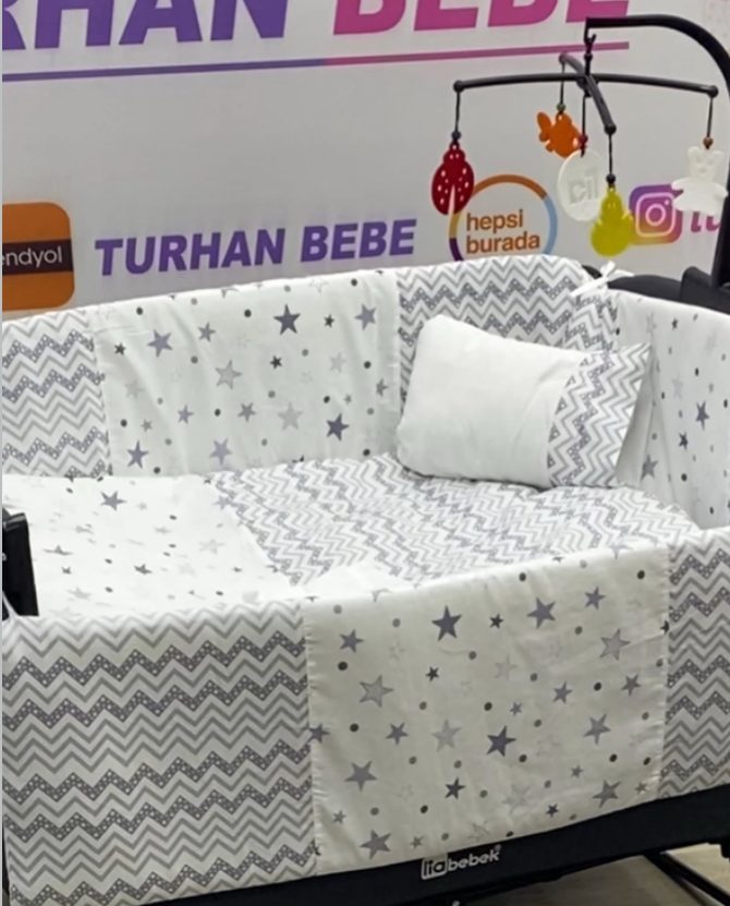 Lia Salanır Sabitlenir Dönenceli Oyun Park Beşik Tam Set Uyku SetiTaşıma Çantası Hediye - Görsel 7