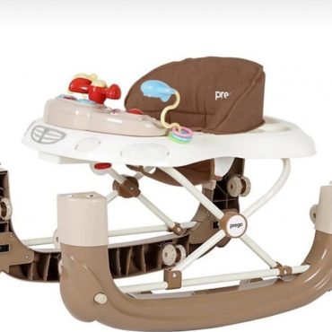 Prego 3 Kademe Müzikli Oyuncaklı Mama Tablalı Atlı Karıncalı Sallanır Yürüteç