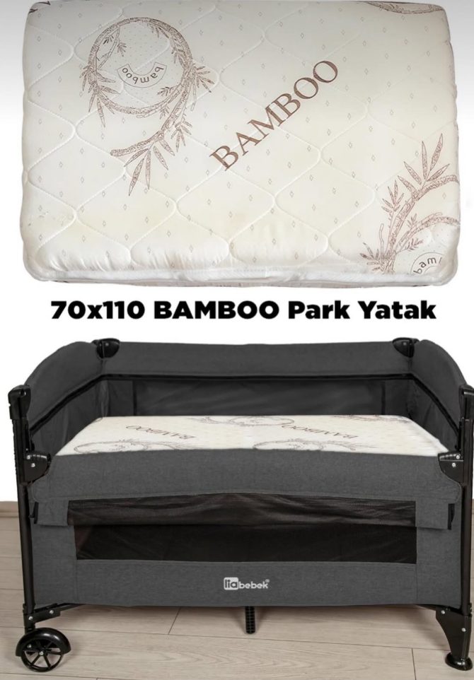 Anne Yanı Asansörlü Oyuncaklı Alt Açması Ara Katı Tekerlekli Oyun Park Beşik ( 70/110 )YATAK HEDİYE - Görsel 3