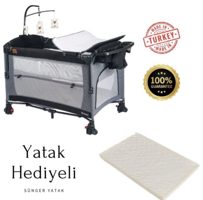 🐆 Maximum ANNE YANI ASANSÖRLÜ TÜLLÜ DÖNENCELİ OYUN PAR BEŞİK 🐆🥰YATAK HEDİYE 🥰 - Görsel 2